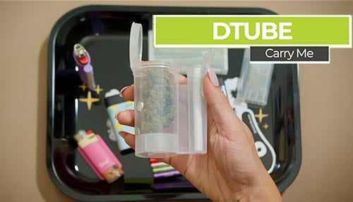 Storage container that holds up to an eighth plus a one-hitter pipe
