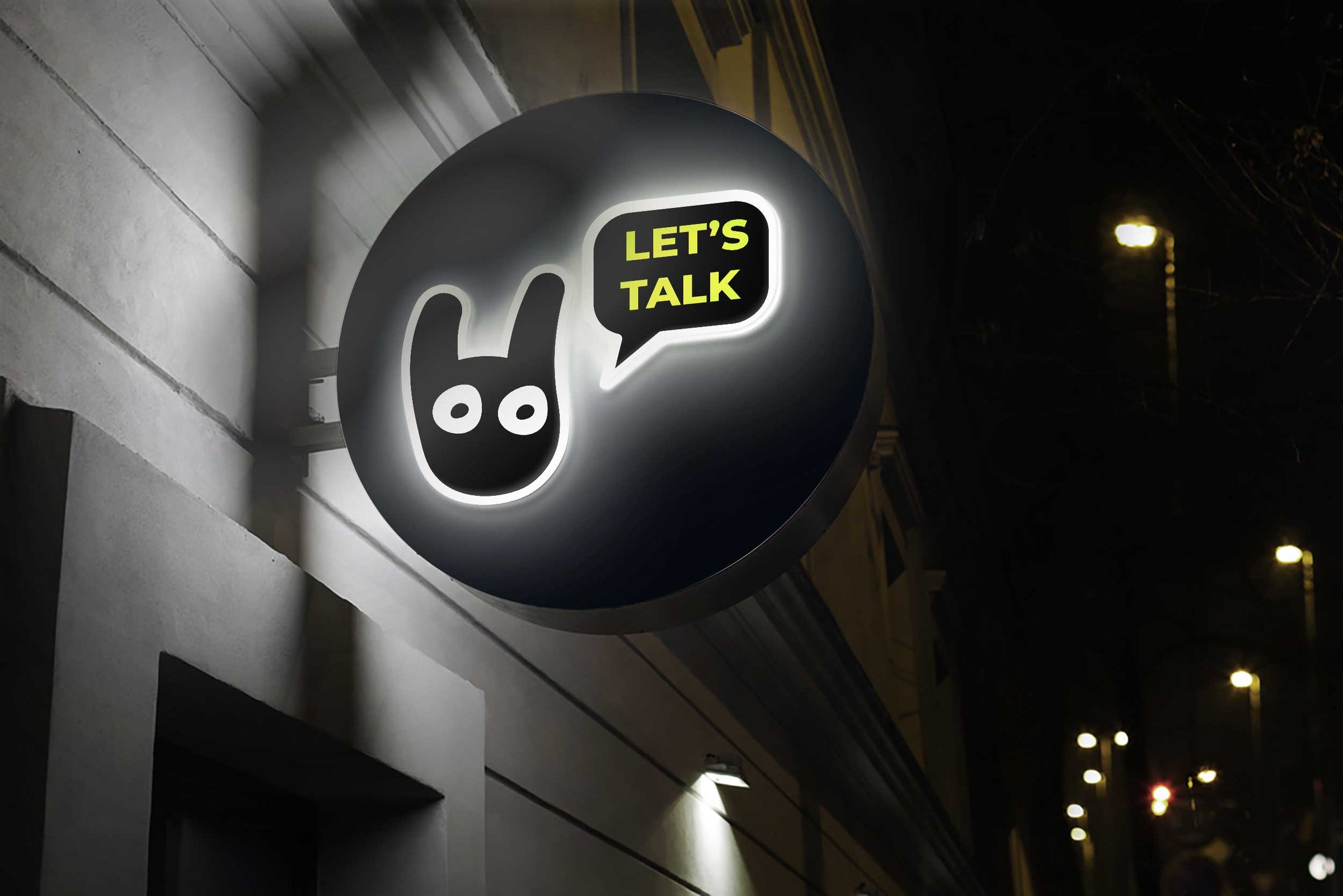 Smosi sign saying let’s talk