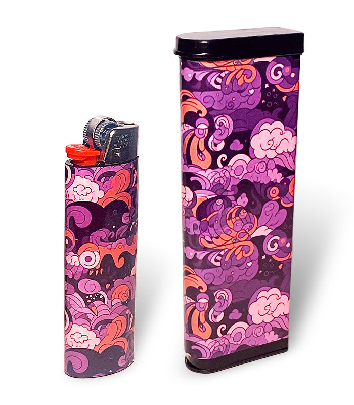 decorated joint case with 3 pre rolled cones