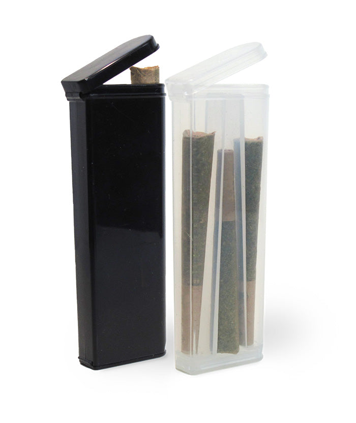 Pre-roll storage solution. black and clear box for your Pre-roll