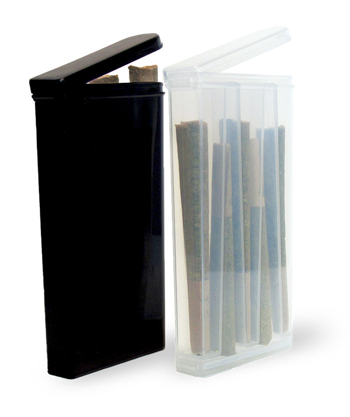 Smosi Pre-Roll MBox5 Clear and black  joint case with 5 pre rolled cones