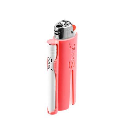 Smosi PaL is a lighter holder with a one-hitter pipe - red